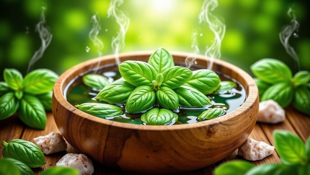 O Poder do Banho de Manjericão Verde