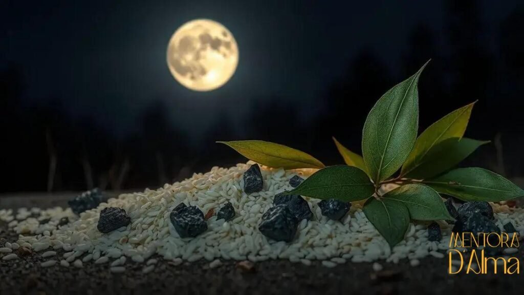Arroz, carvão e louro sob a lua: descubra segredos que transformam sua energia